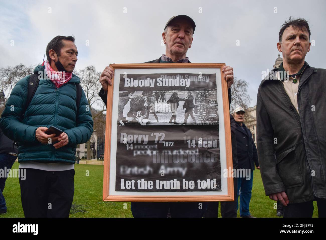 London, UK 27th January 2022. Bloody Sunday remembrance and rally at