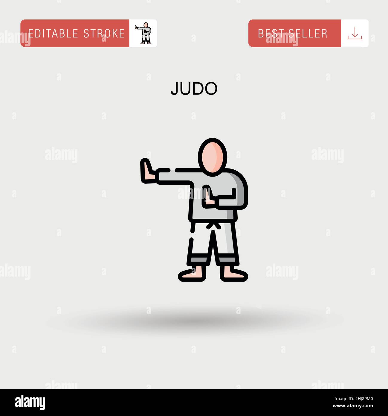 Judo Simple vector icon Stock Vector Image & Art - Alamy