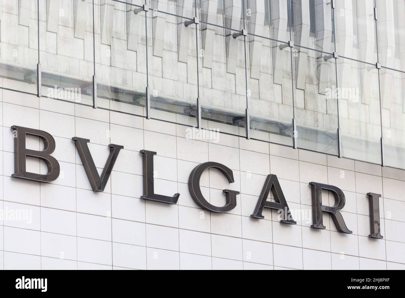 Italian luxury accessory brand store Bulgari seen in Ginza, Tokyo