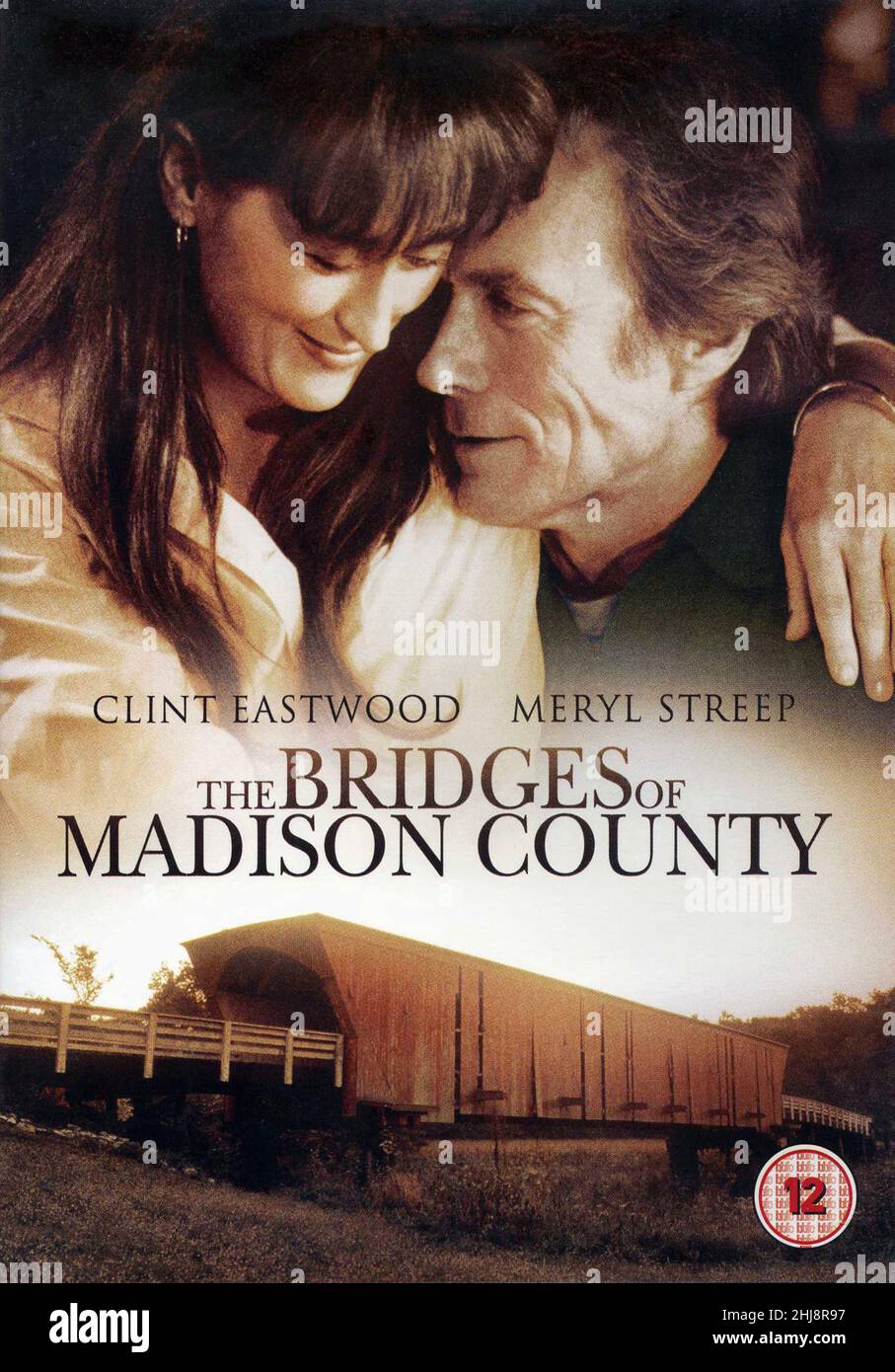DVD Cover. 'The Bridges of Madison County'. Clint Eastwood, Meryl Streep. Stock Photo