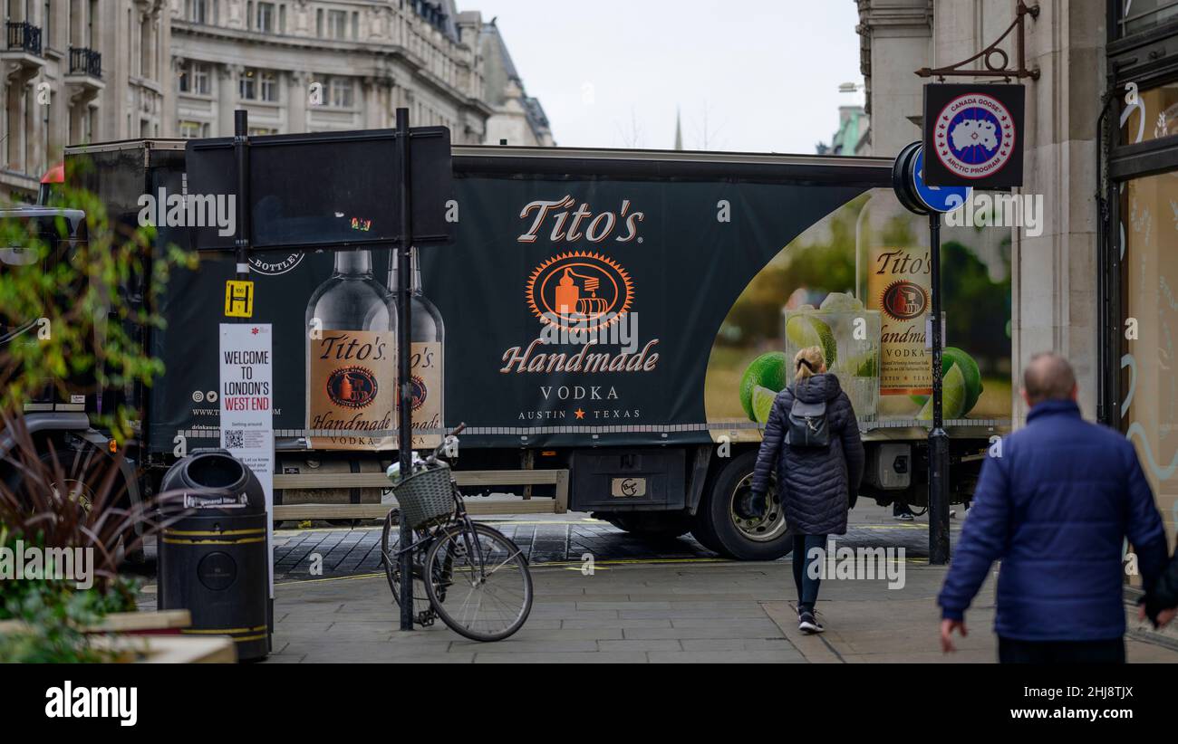 Titos handmade vodka austin texas lorry hires stock photography and