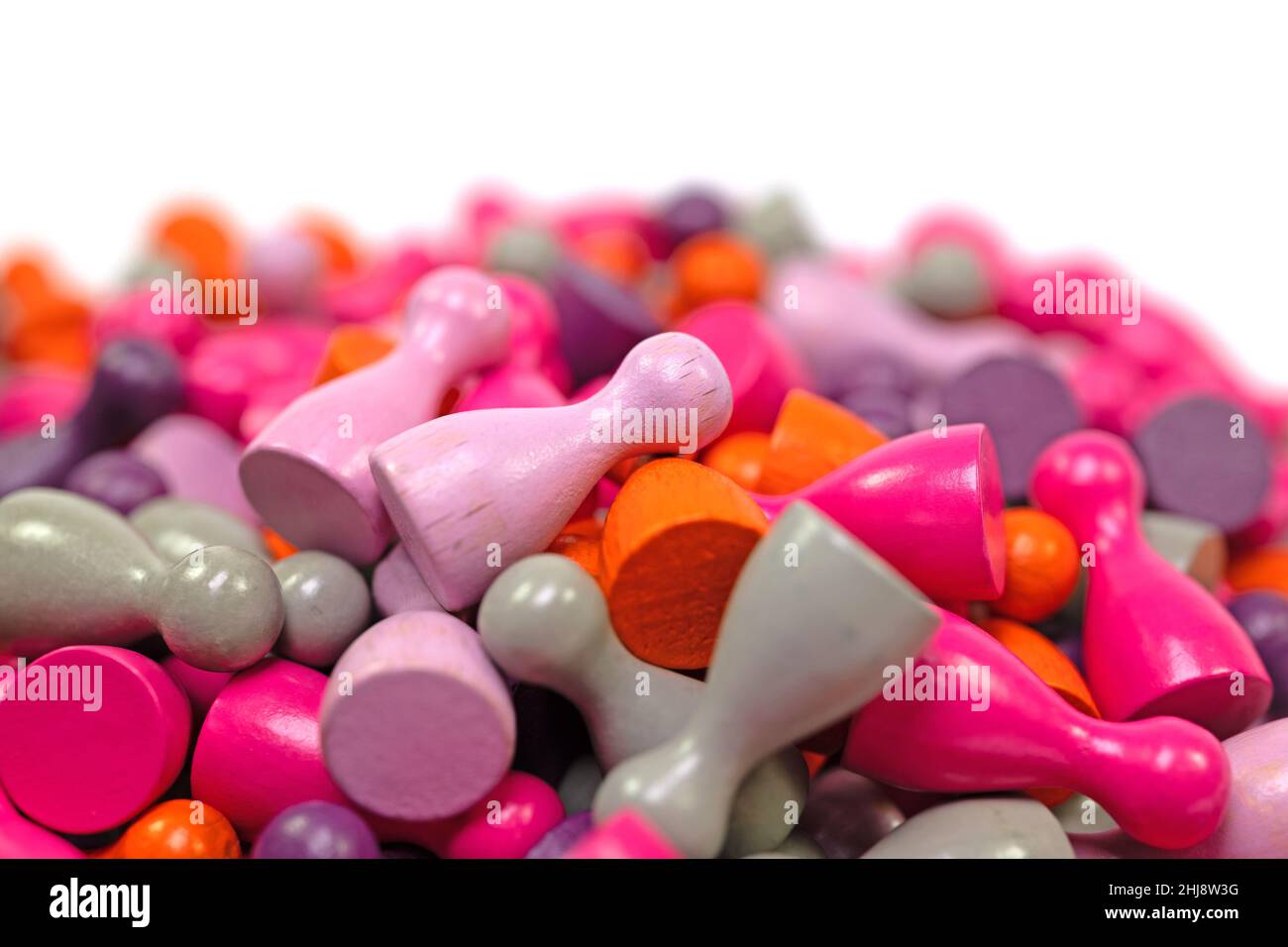 Lots of colorful game pieces for board games Stock Photo Alamy