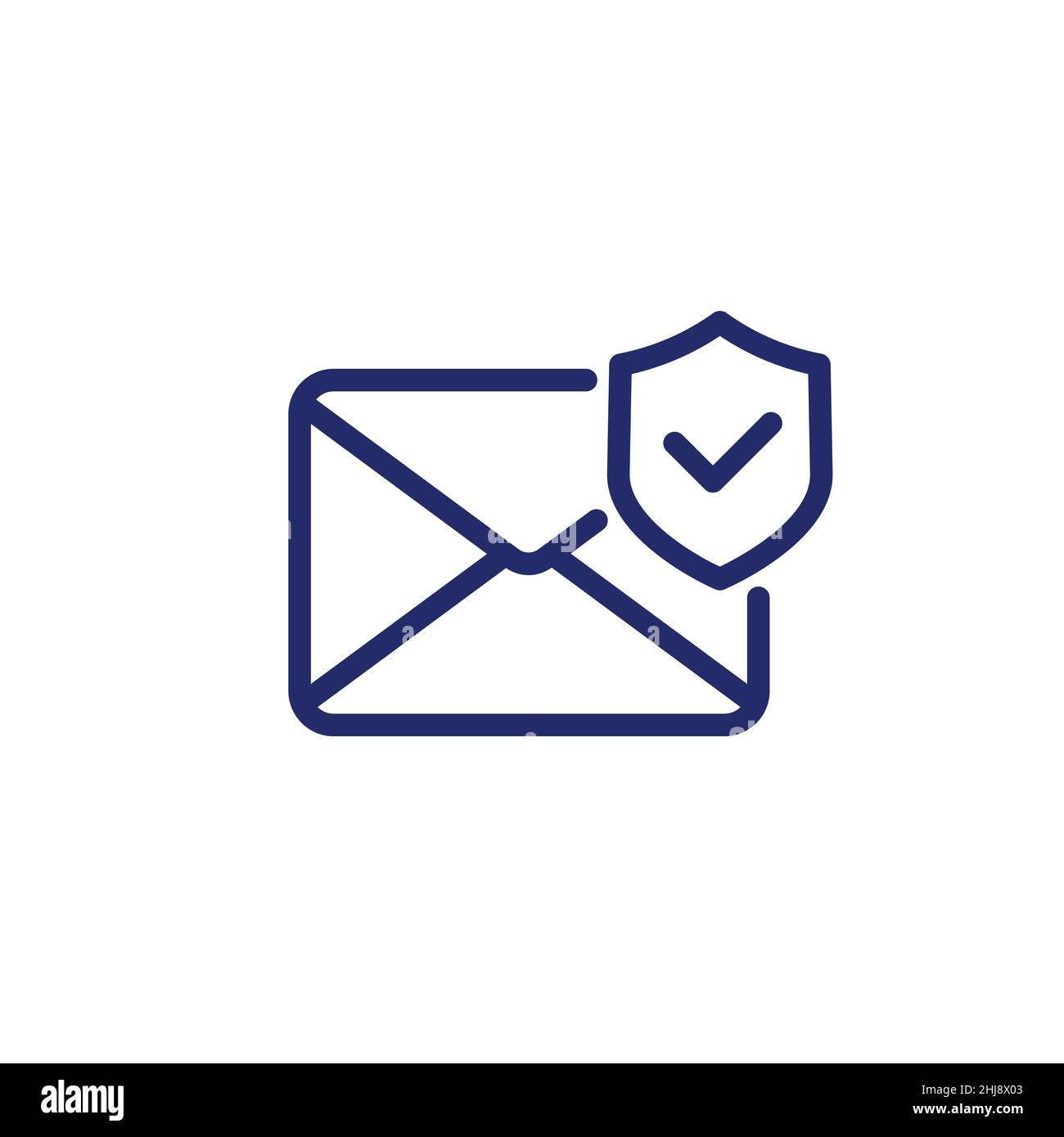 secure mail, email line icon with a shield Stock Vector Image & Art Alamy