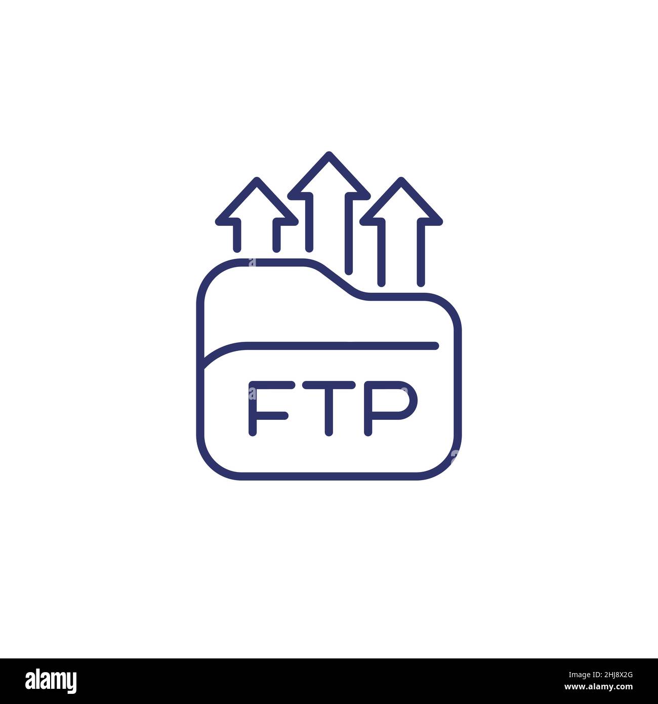ftp line icon, upload to server sign Stock Vector Image & Art - Alamy