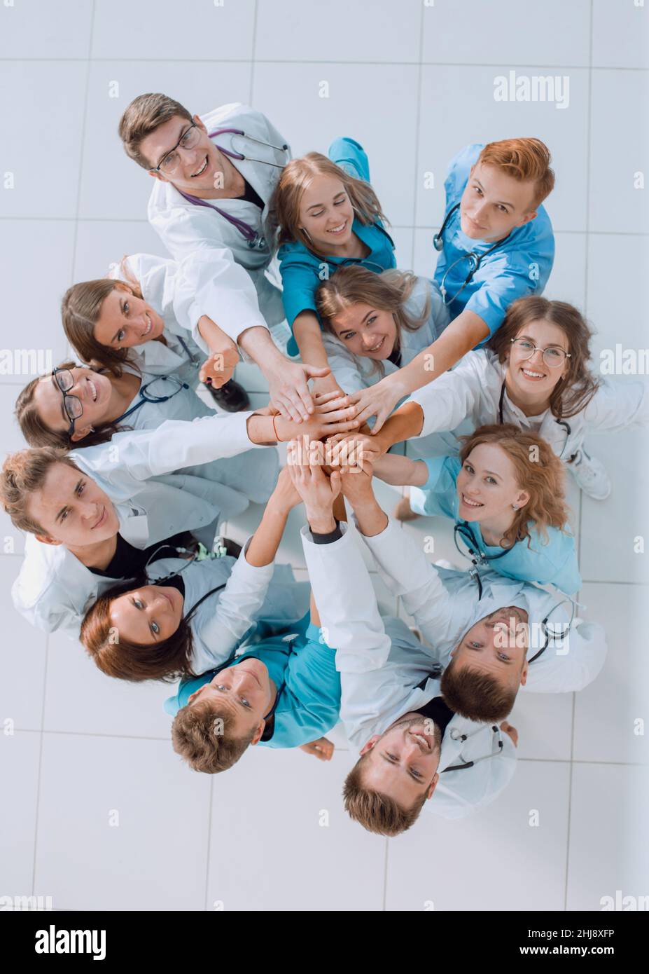 Rear view team medics hi-res stock photography and images - Alamy
