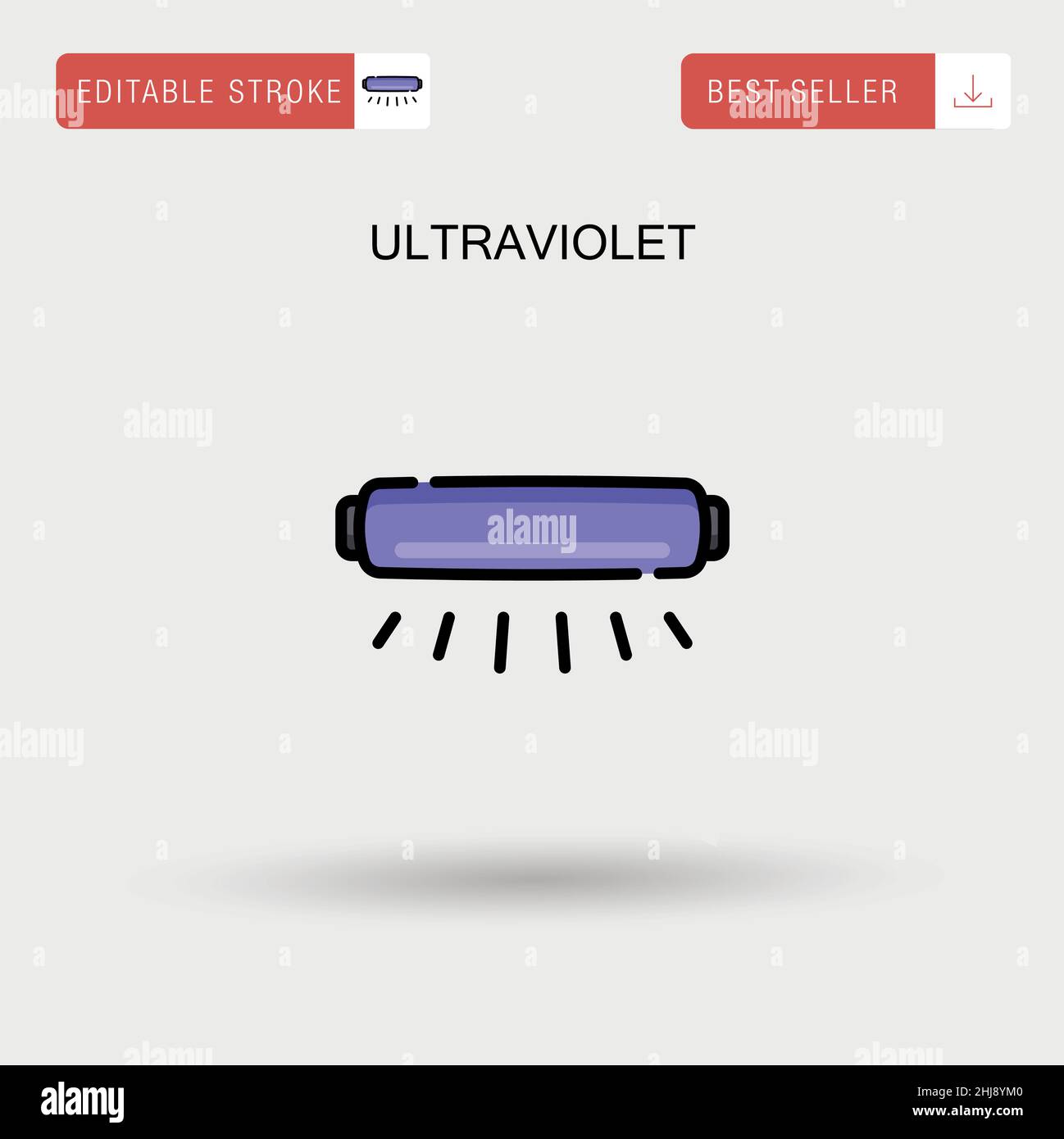 Ultraviolet Simple vector icon. Stock Vector