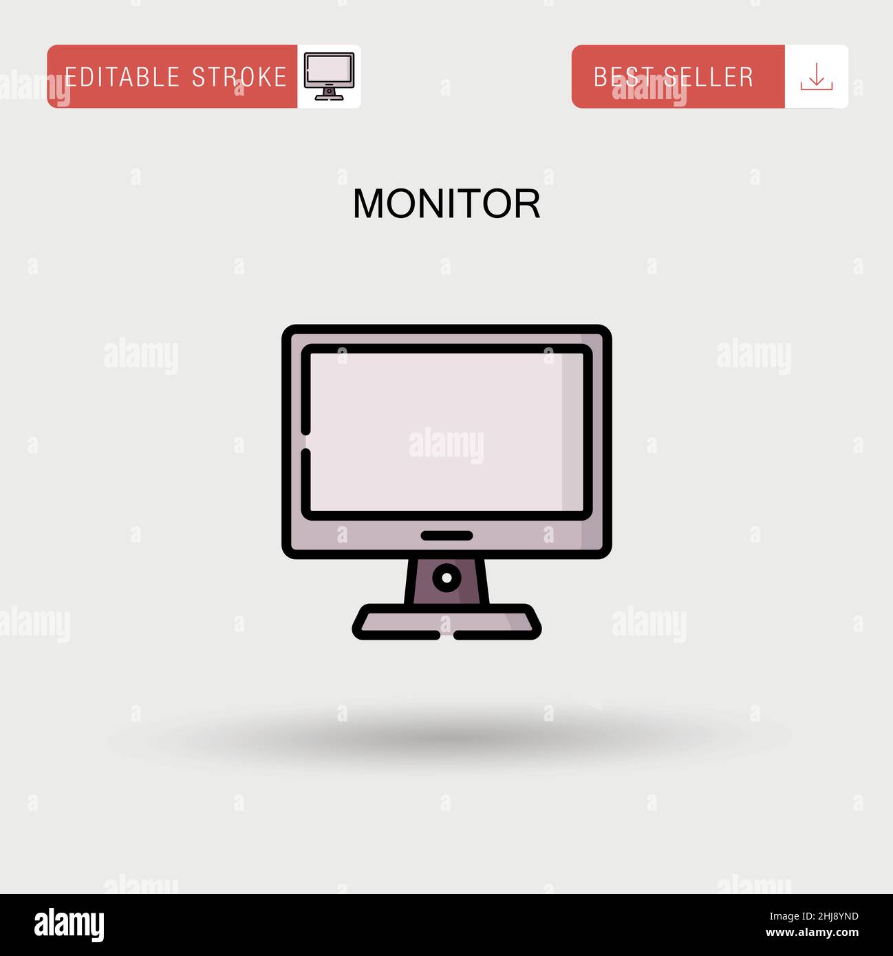 Monitor Simple vector icon Stock Vector Image & Art - Alamy