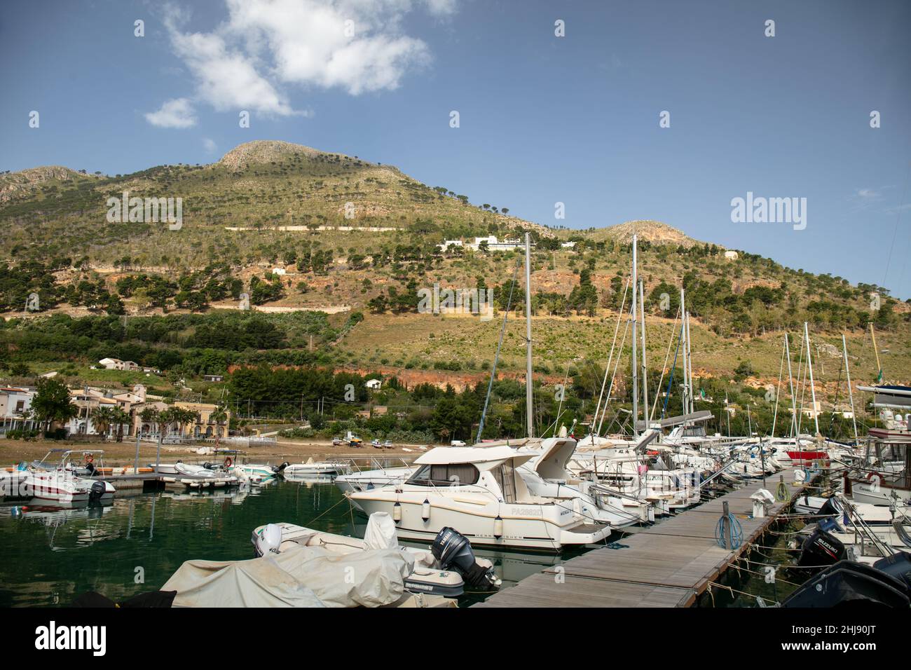 Fishing harbor, Castelmarre, Sicily, Italy Stock Photo - Alamy