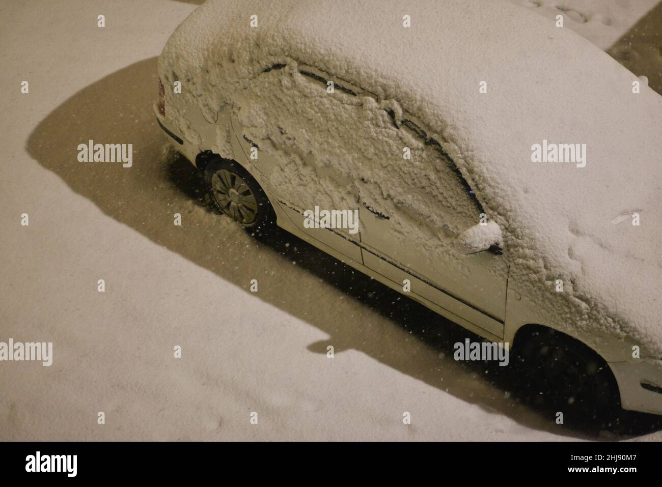 Elpis storm covers Jerusalem with snow Stock Photo - Alamy