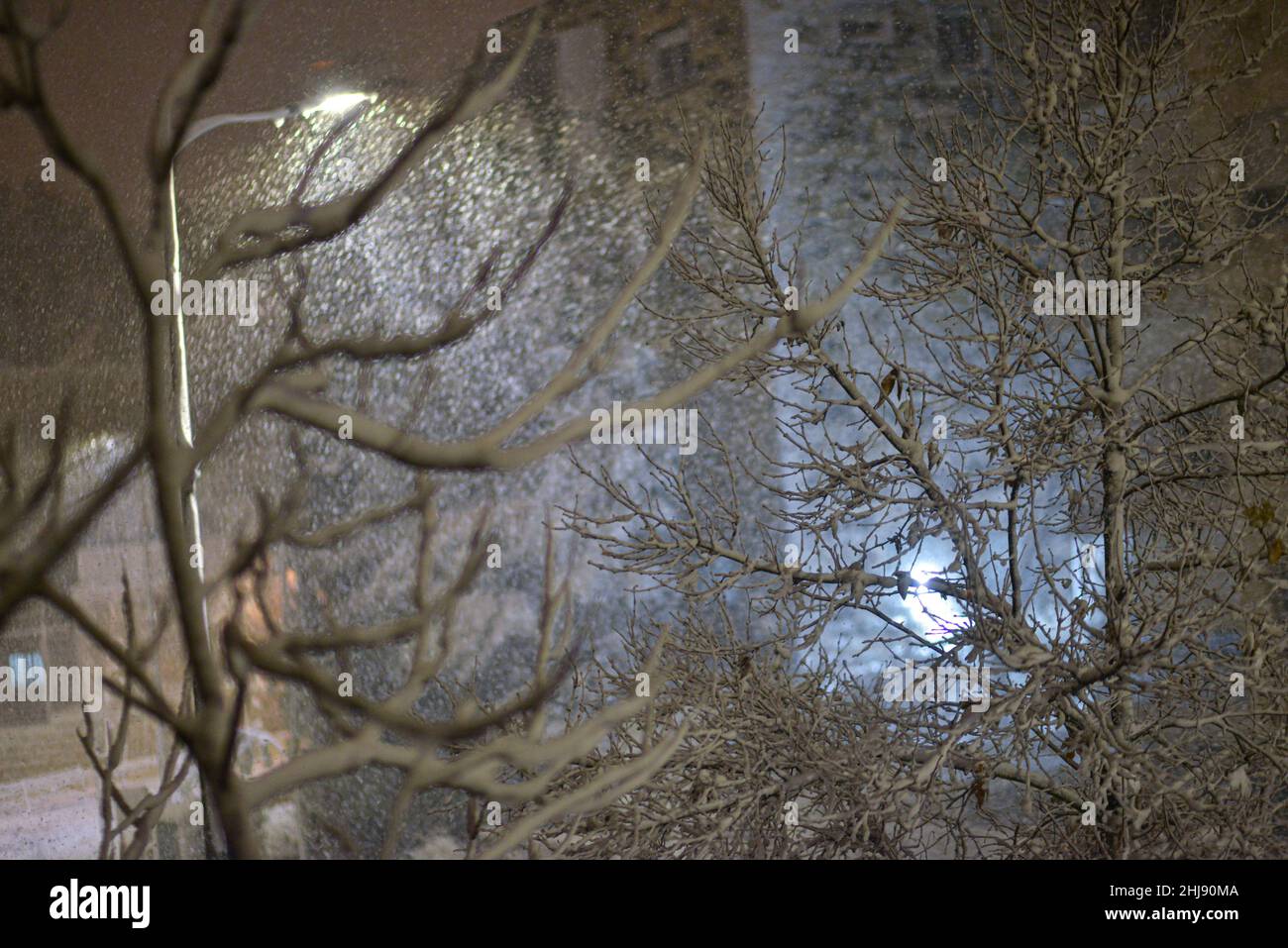 Elpis storm covers Jerusalem with snow Stock Photo - Alamy