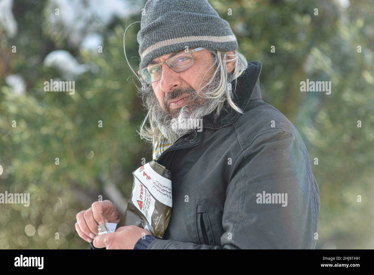 Elpis storm covers Jerusalem with snow Stock Photo - Alamy