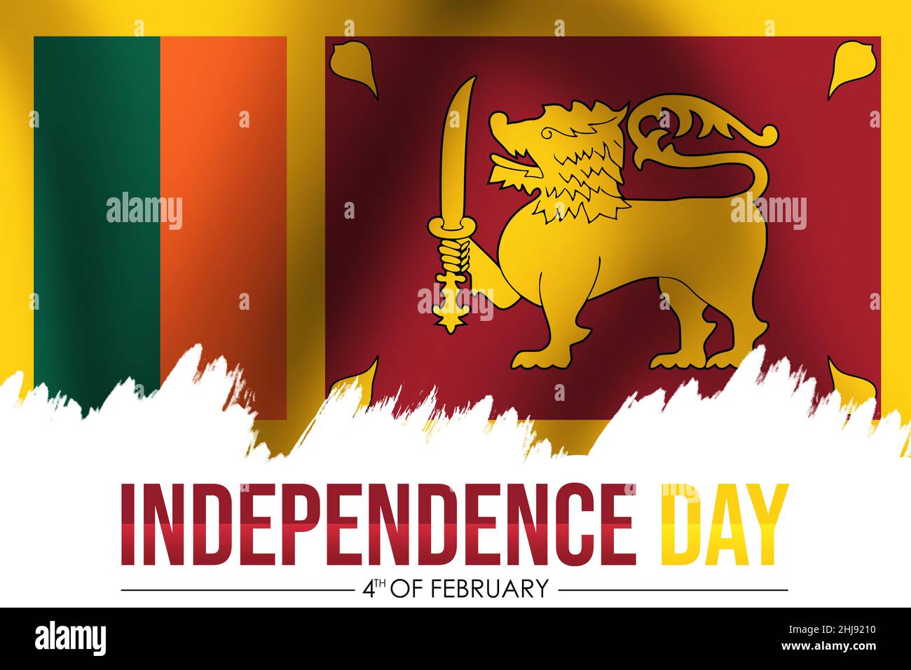 Sri Lanka Independence Day Abstract Background with Waving Flag. 4th of  February National day of sri lanka wallpaper Stock Photo - Alamy