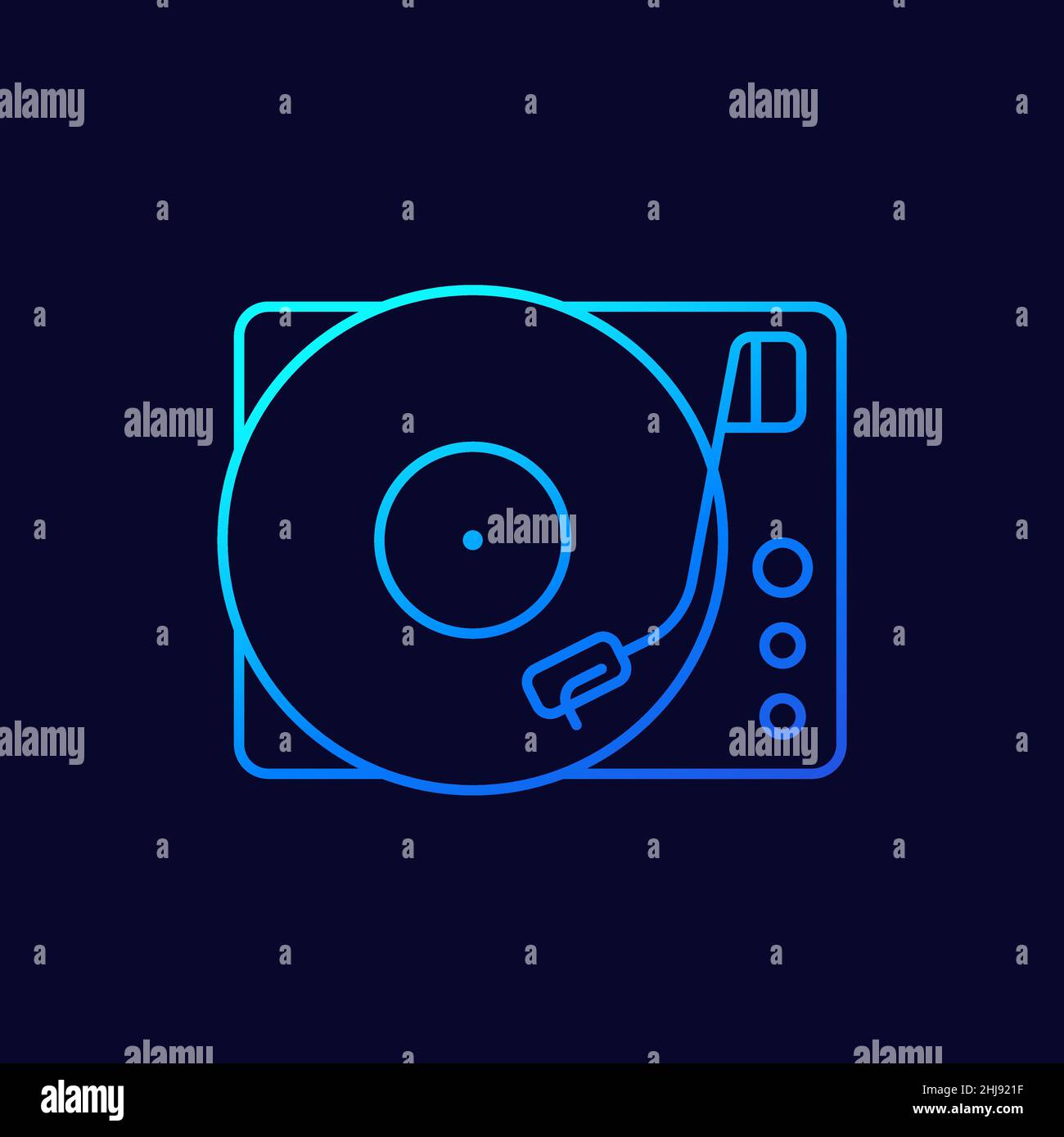 Line illustration turntable vinyl Stock Vector Images - Alamy