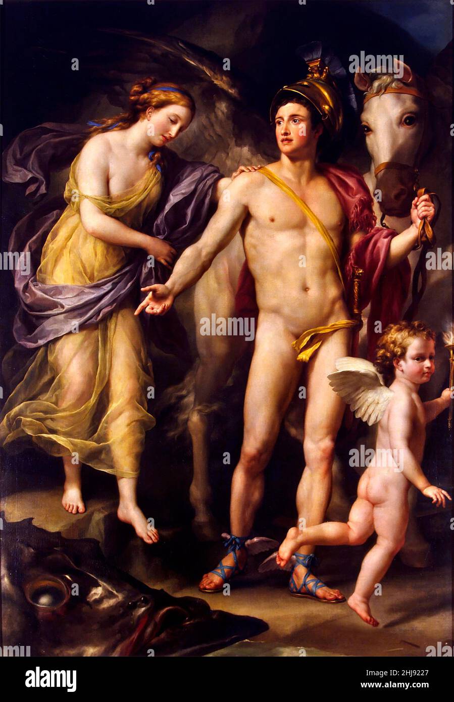 Perseus and Andromeda by Anton Raphael Mengs (1728-1779), oil on canvas, 1778 Stock Photo