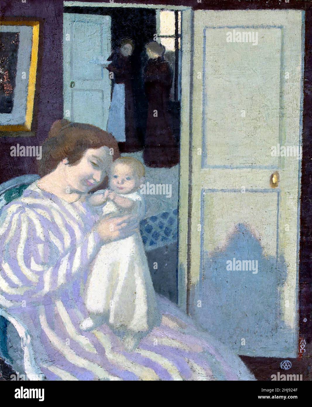 Mother and Child by the French artist, Maurice Denis (1870-1943), oil on canvas, 1895 Stock Photo