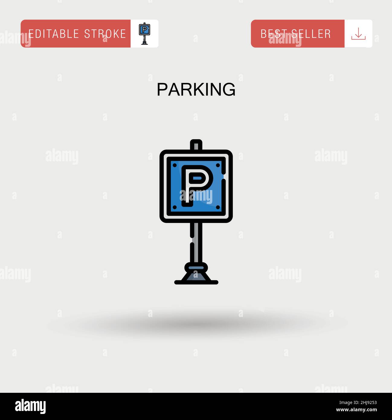 Parking Simple vector icon. Stock Vector