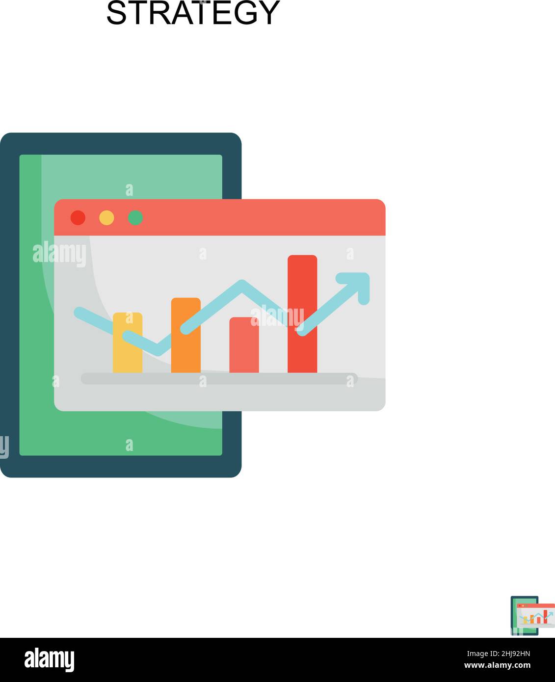 Strategy Simple vector icon. Illustration symbol design template for ...