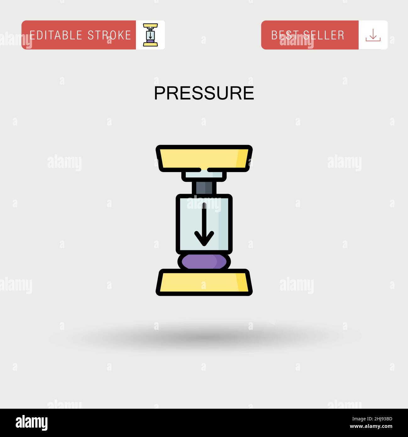Pressure Simple vector icon. Stock Vector