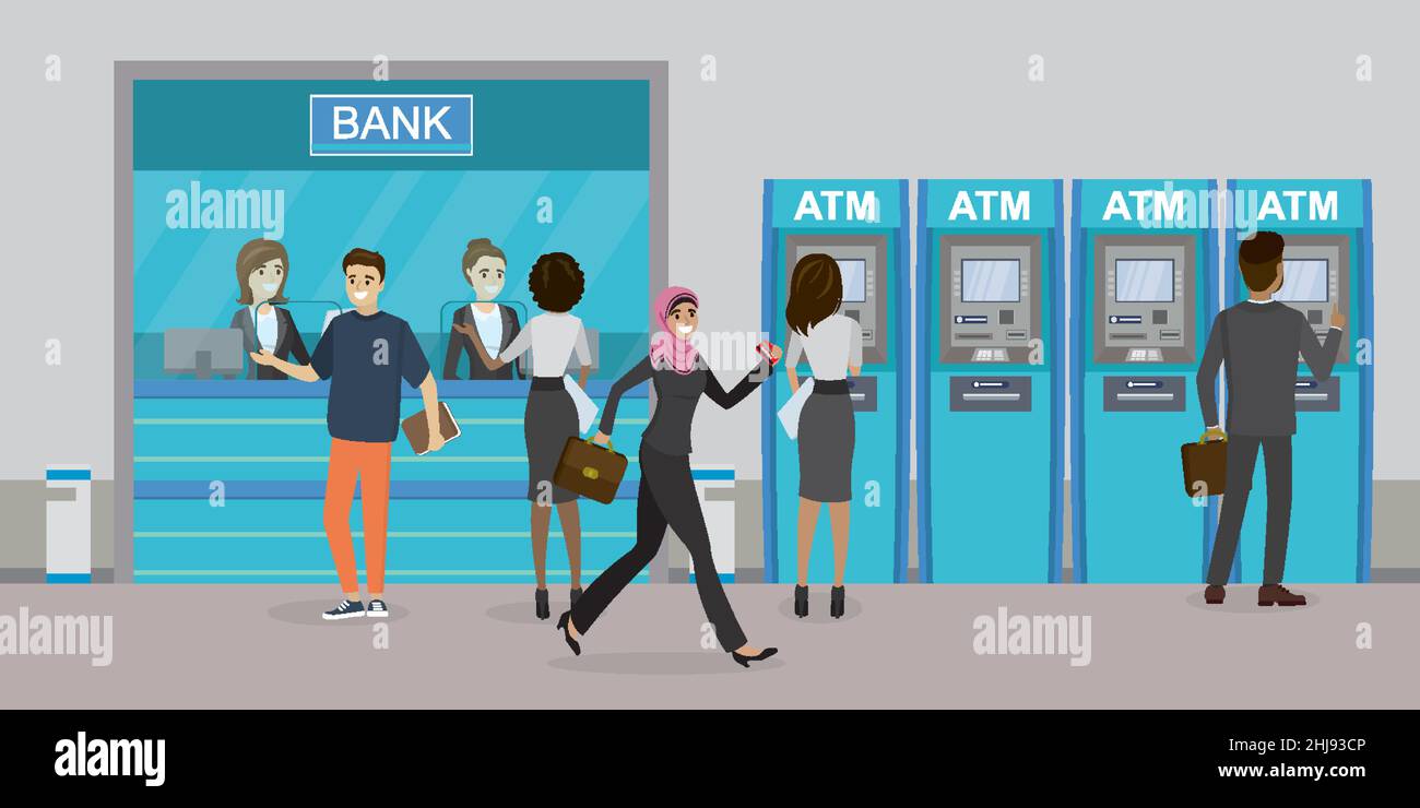 Inside bank customers hi-res stock photography and images - Alamy