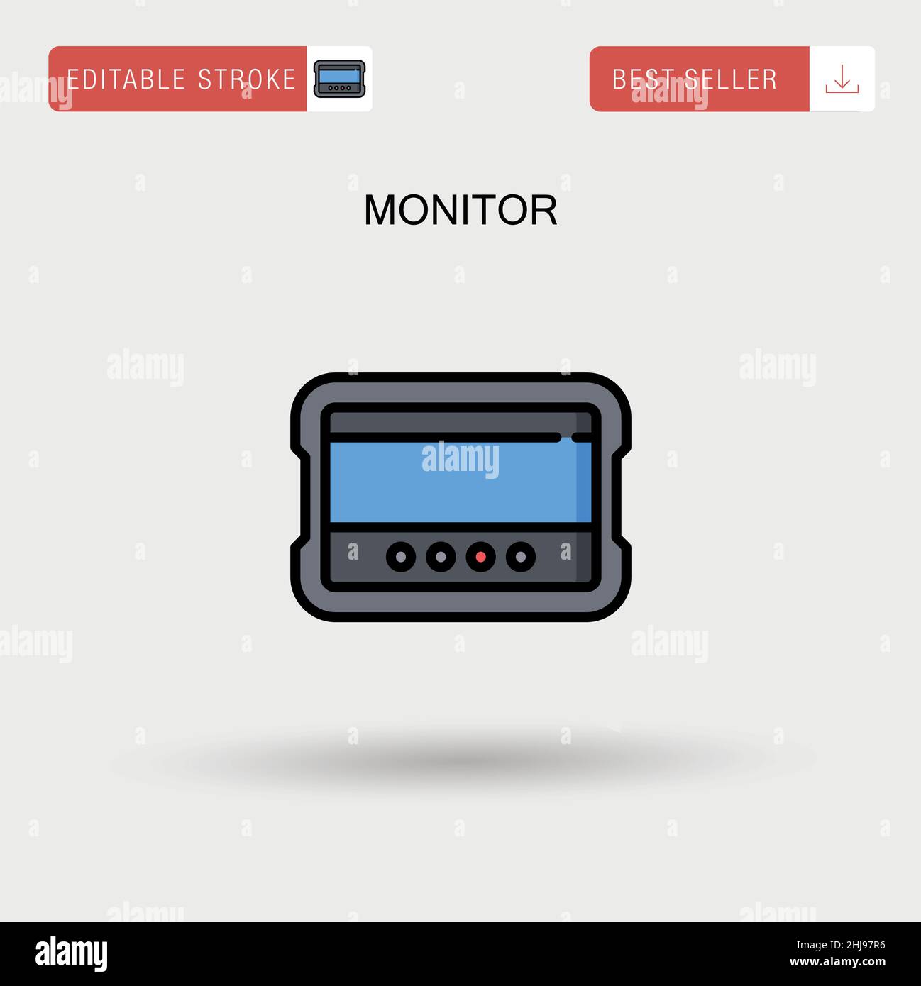 Monitor Simple vector icon Stock Vector Image & Art - Alamy