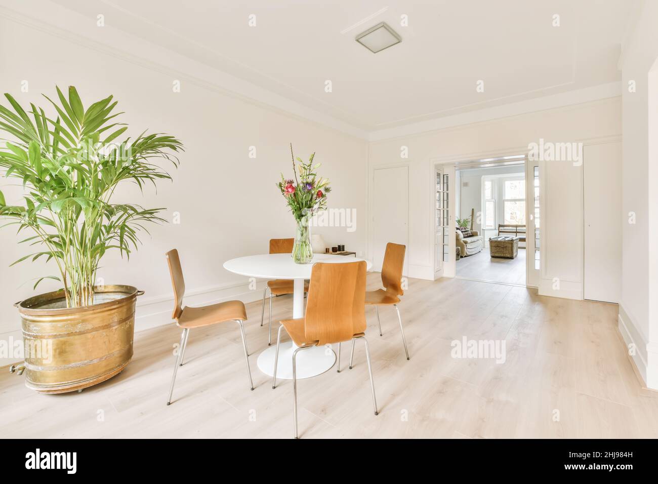 Image showcasing Dining room interior in modern urban appartment Stock Photo - Alamy
