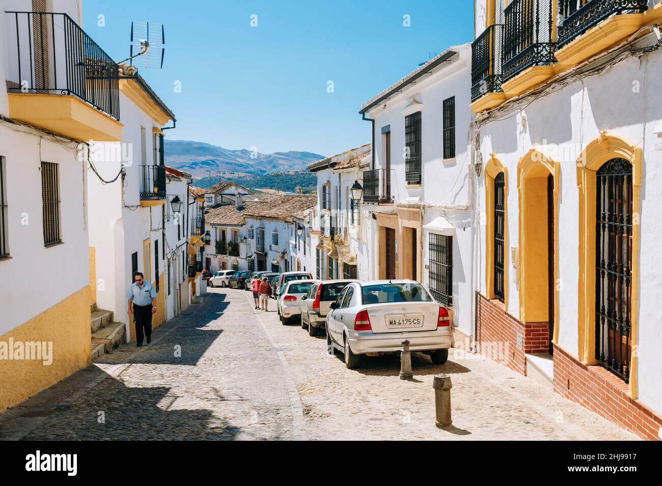 Calles blancas del casco antiguo de Ronda