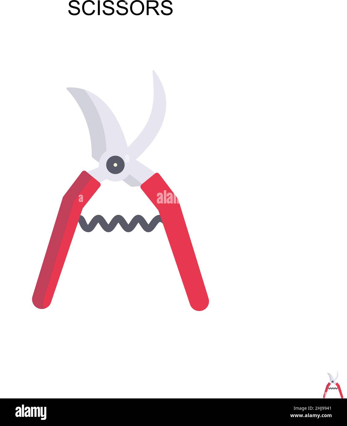 Scissors Simple vector icon. Illustration symbol design template for ...