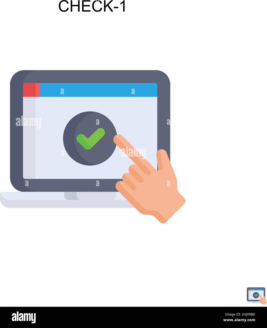 Check-1 Simple vector icon. Illustration symbol design template for web ...