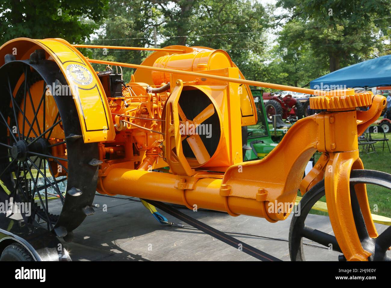 LaCrosse Happy Farmer Tractor. LaCrosse Tractor Company. Viewed at 72th Annual Reunion. July 15, 16, 17, 18, 2021. Miami Valley Steam Threshers Associ Stock Photo