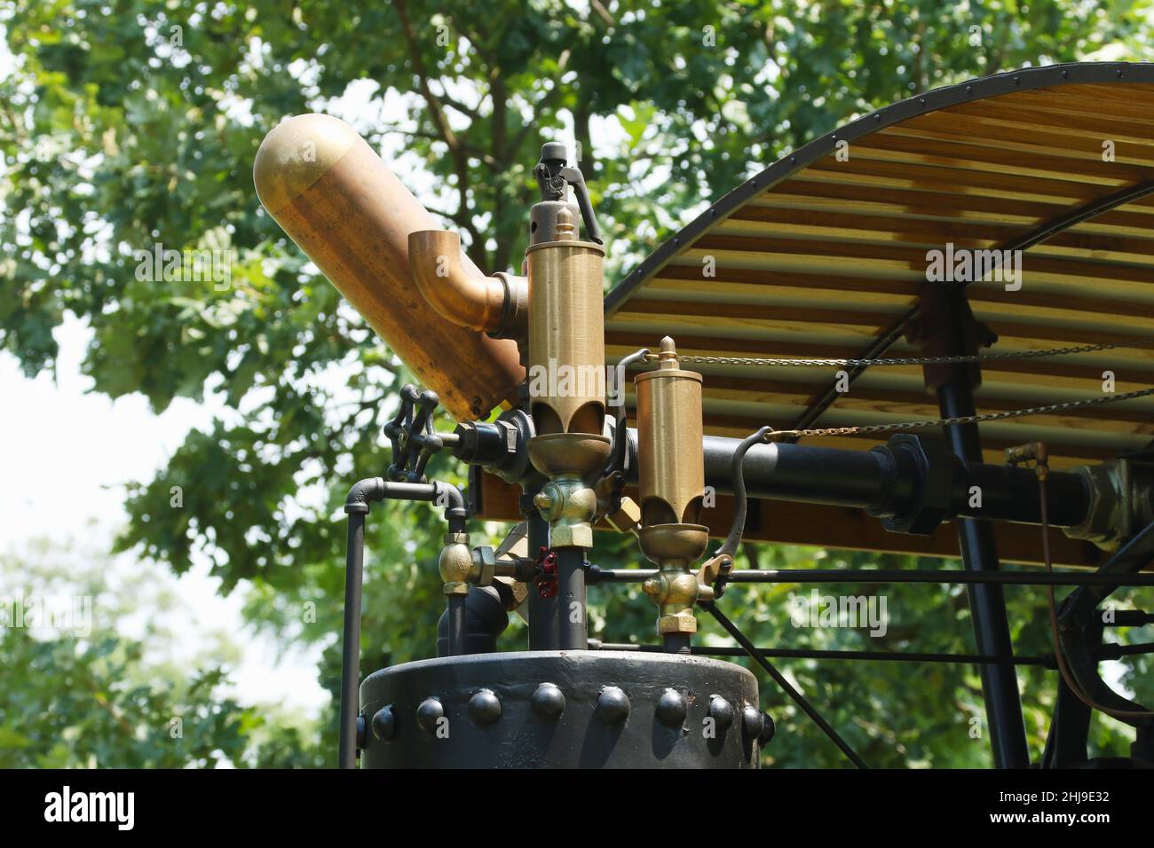 Steam Whistles. Steam Engine Tractor number 7981. Reeves Works