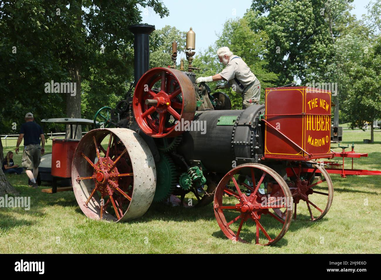 Steam Engine Tractor number 11537. Huber. The New Huber. Marion, Ohio, USA. Viewed at 72th Annual Reunion. July 15, 16, 17, 18, 2021. Miami Valley Ste Stock Photo