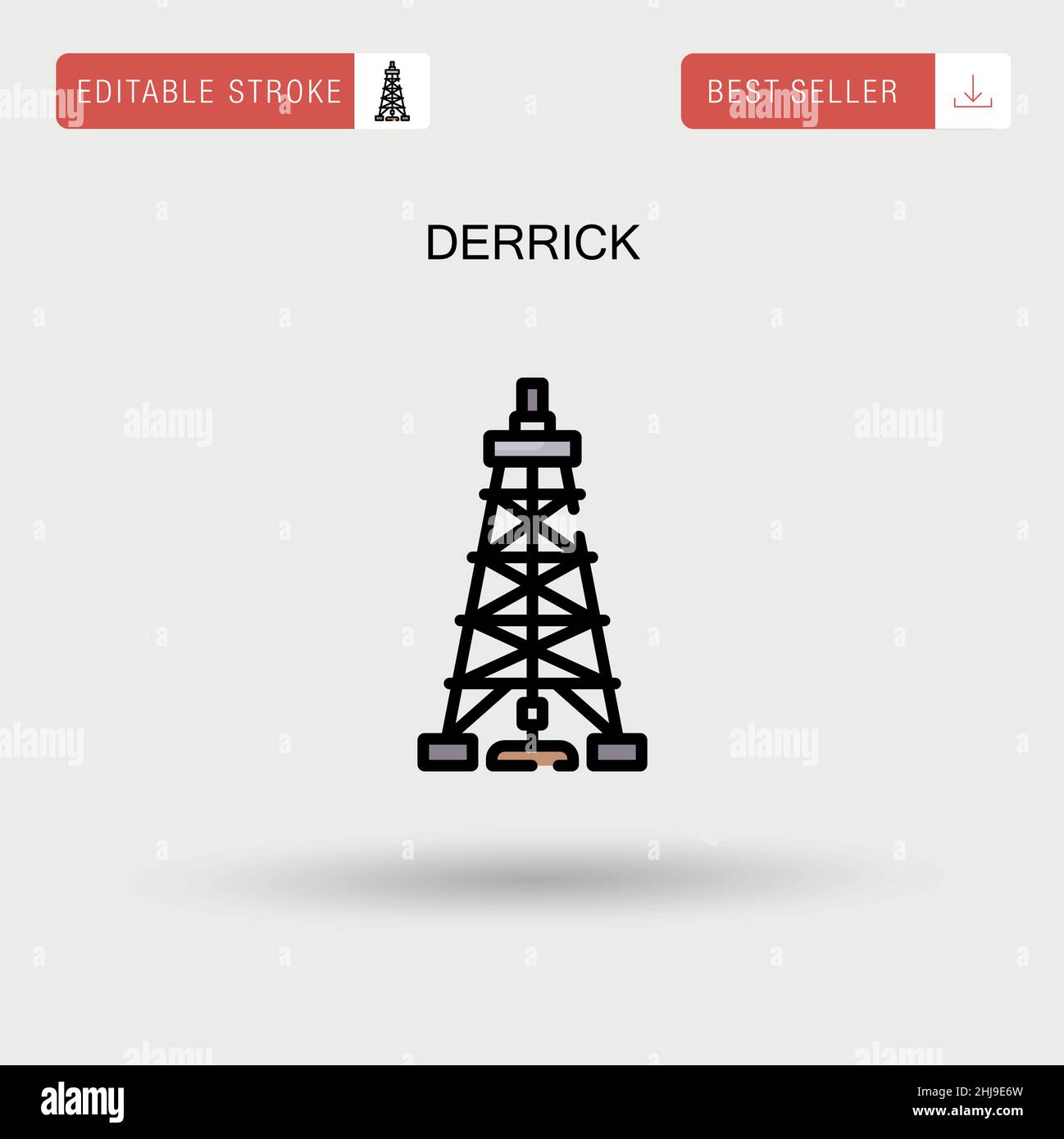 Oil drilling derrick Stock Vector Images - Alamy