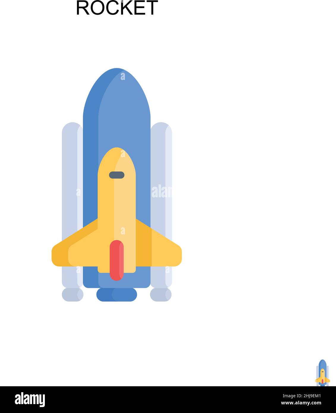 Rocket Simple vector icon. Illustration symbol design template for web ...