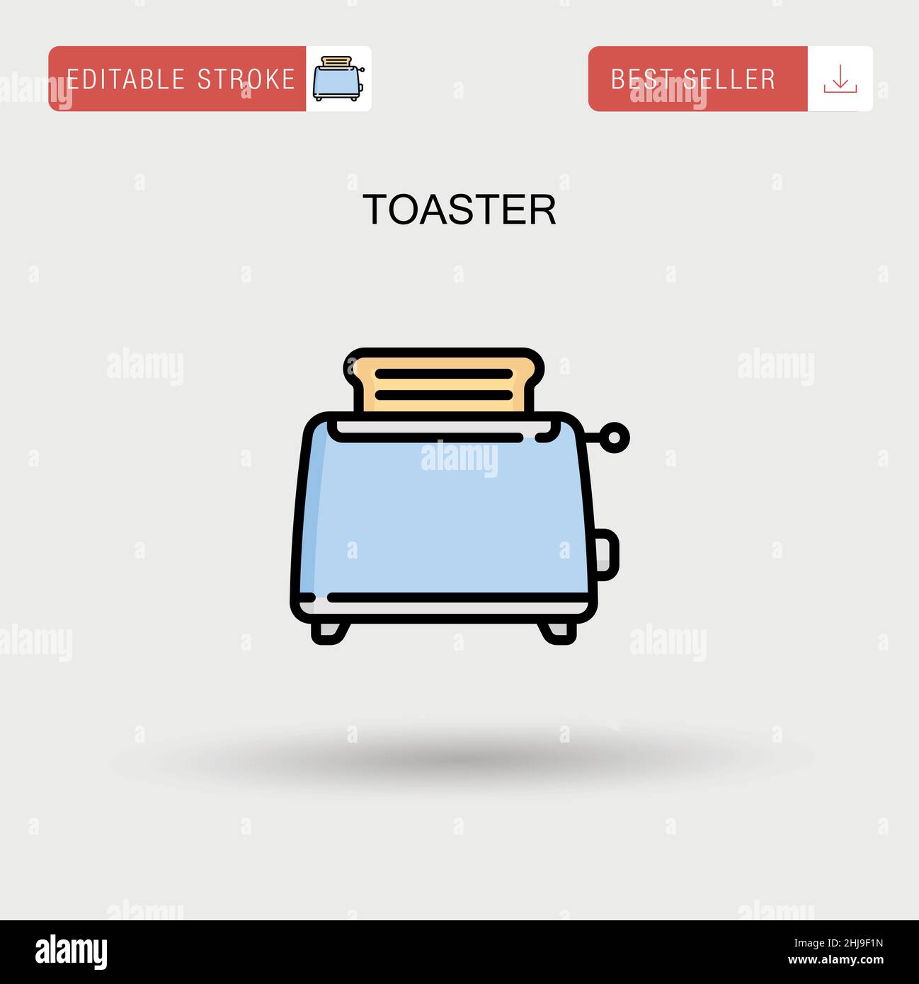 Toaster Simple vector icon. Stock Vector