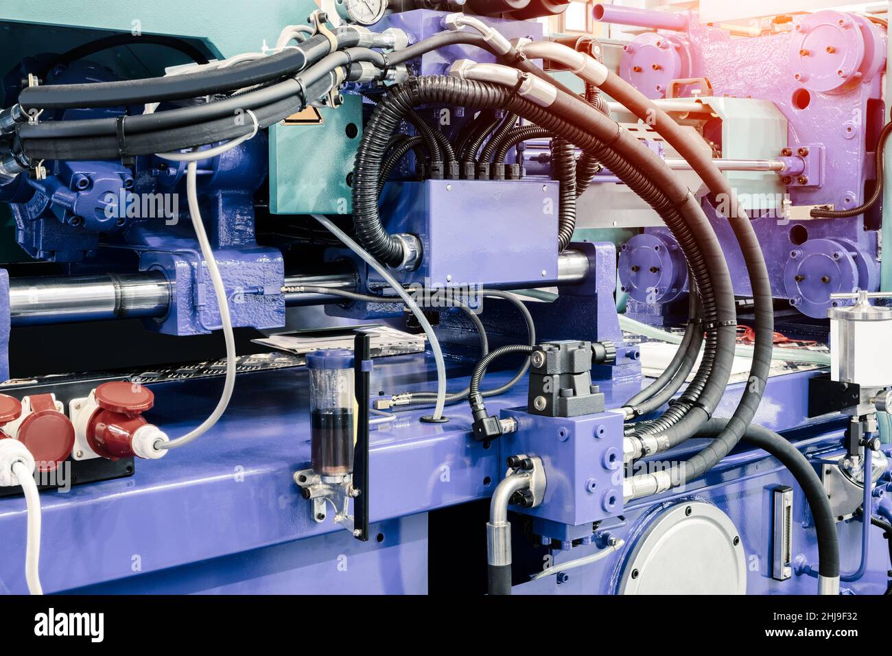 Production machine for manufacture products from pvc plastic extrusion technology, industrial