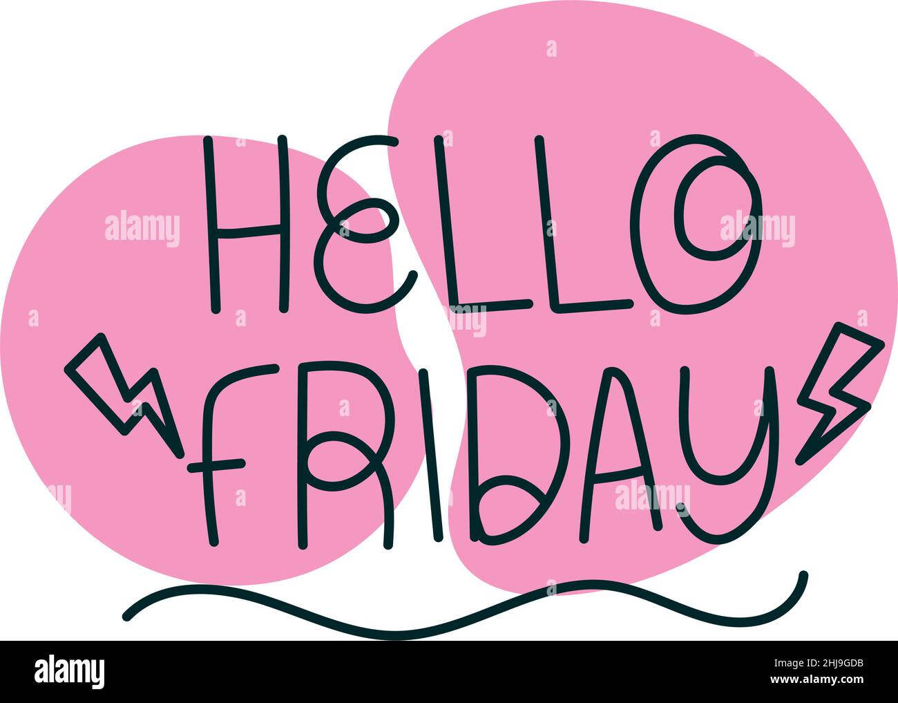 lettering of hello friday Stock Vector Image & Art - Alamy