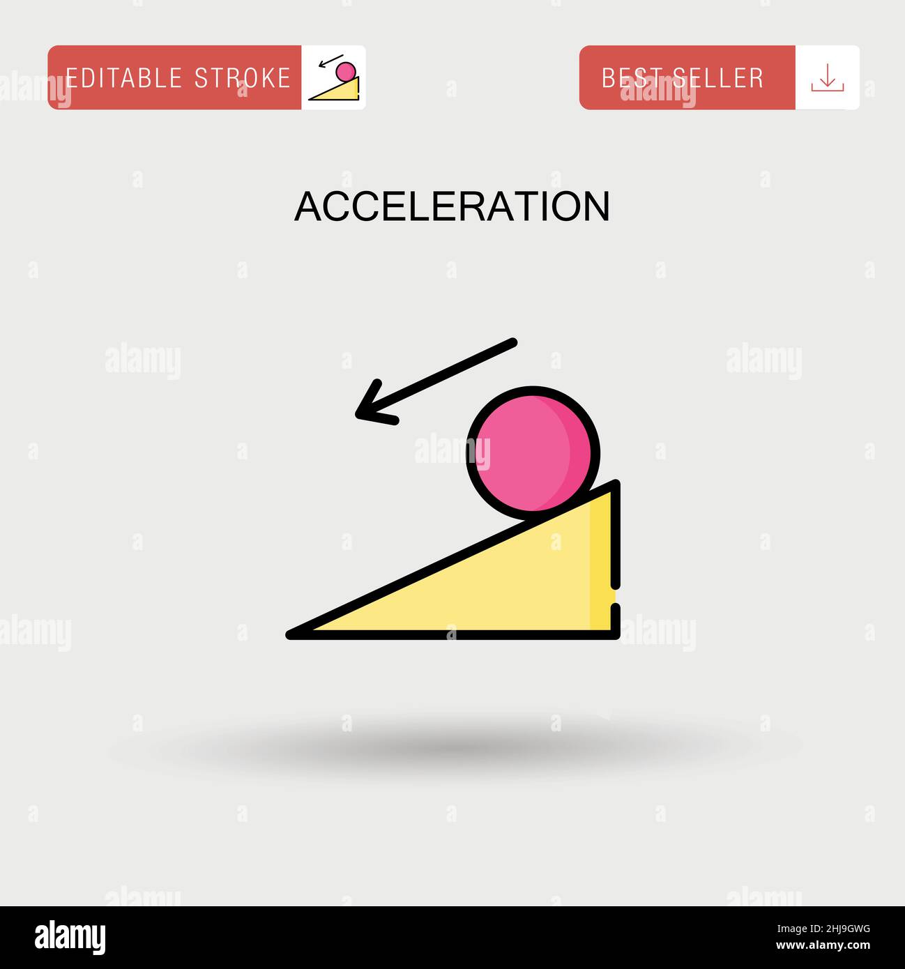 Acceleration Simple vector icon. Stock Vector