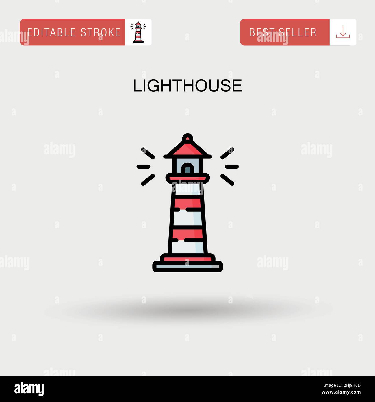 Lighthouse Simple vector icon Stock Vector Image & Art - Alamy