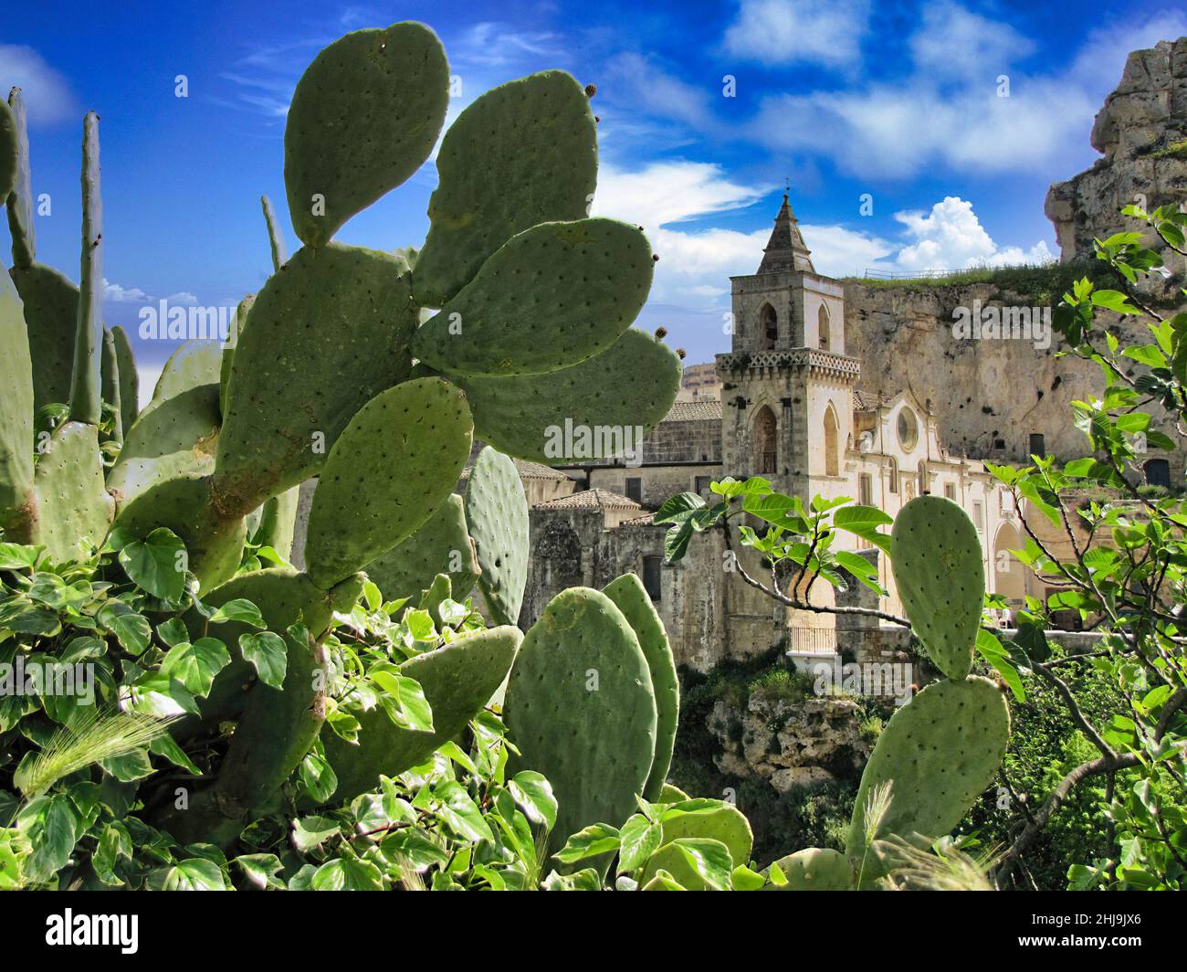 Matera, Basilicata, Italy: Landscape view of the old town - Sassi di Matera, European Capital of Culture Stock Photo