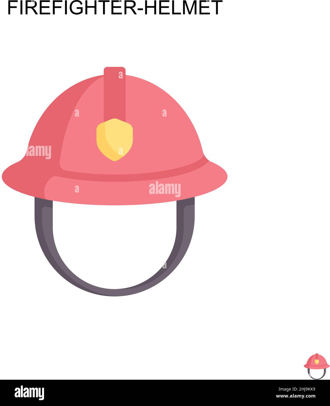 Firefighter-helmet Simple vector icon. Illustration symbol design ...