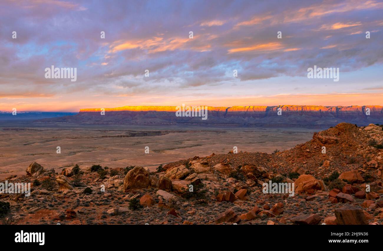 Landscape View Of the Vermilion Cliffs In Arizona Stock Photo