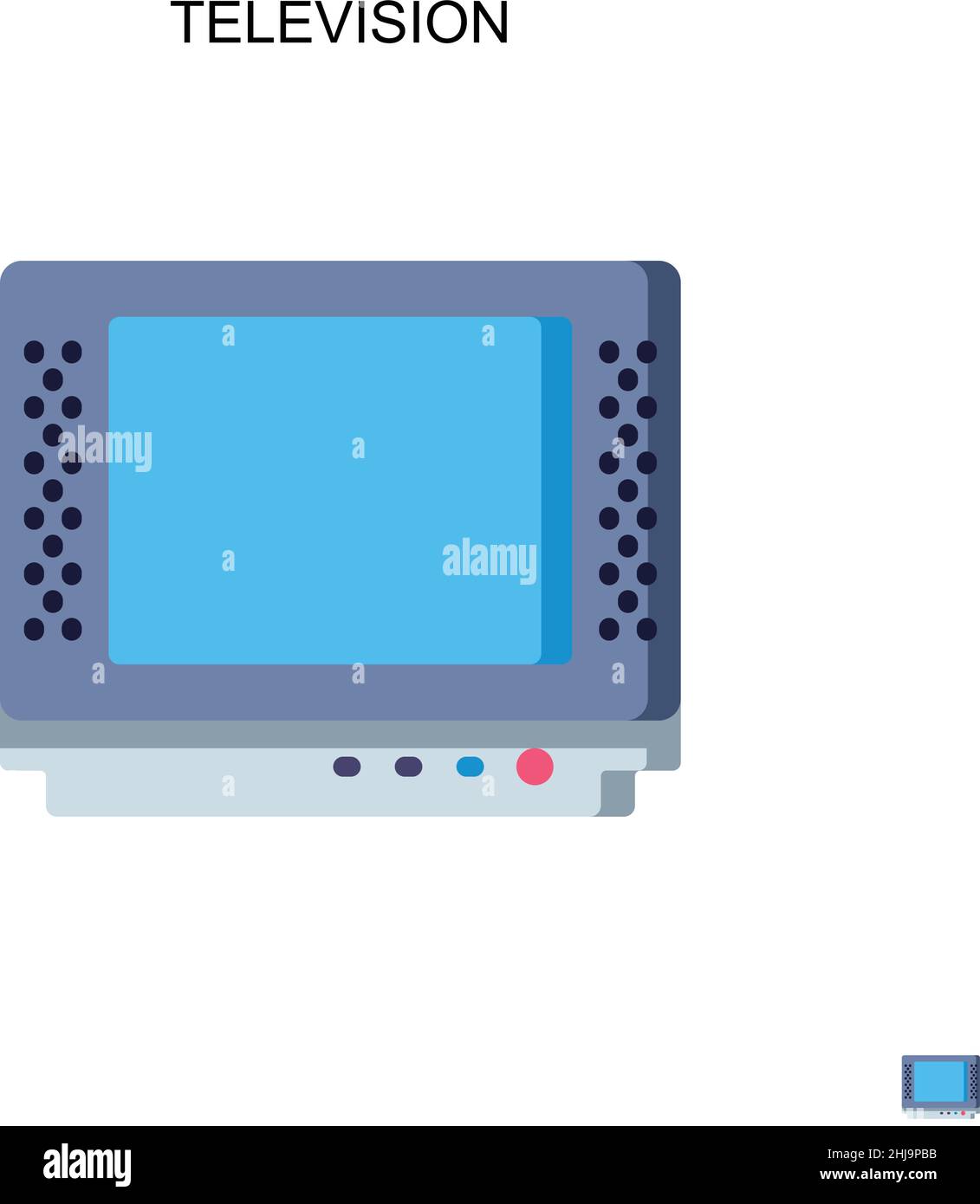 Television Simple vector icon. Illustration symbol design template for ...