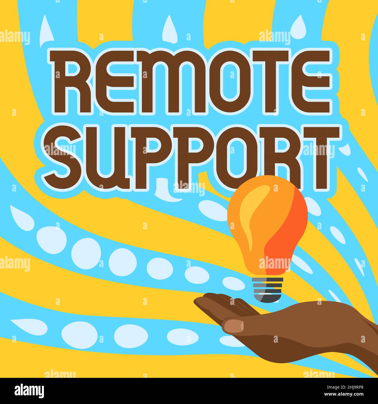 Sign displaying Remote Support. Word for type of secure service, which ...