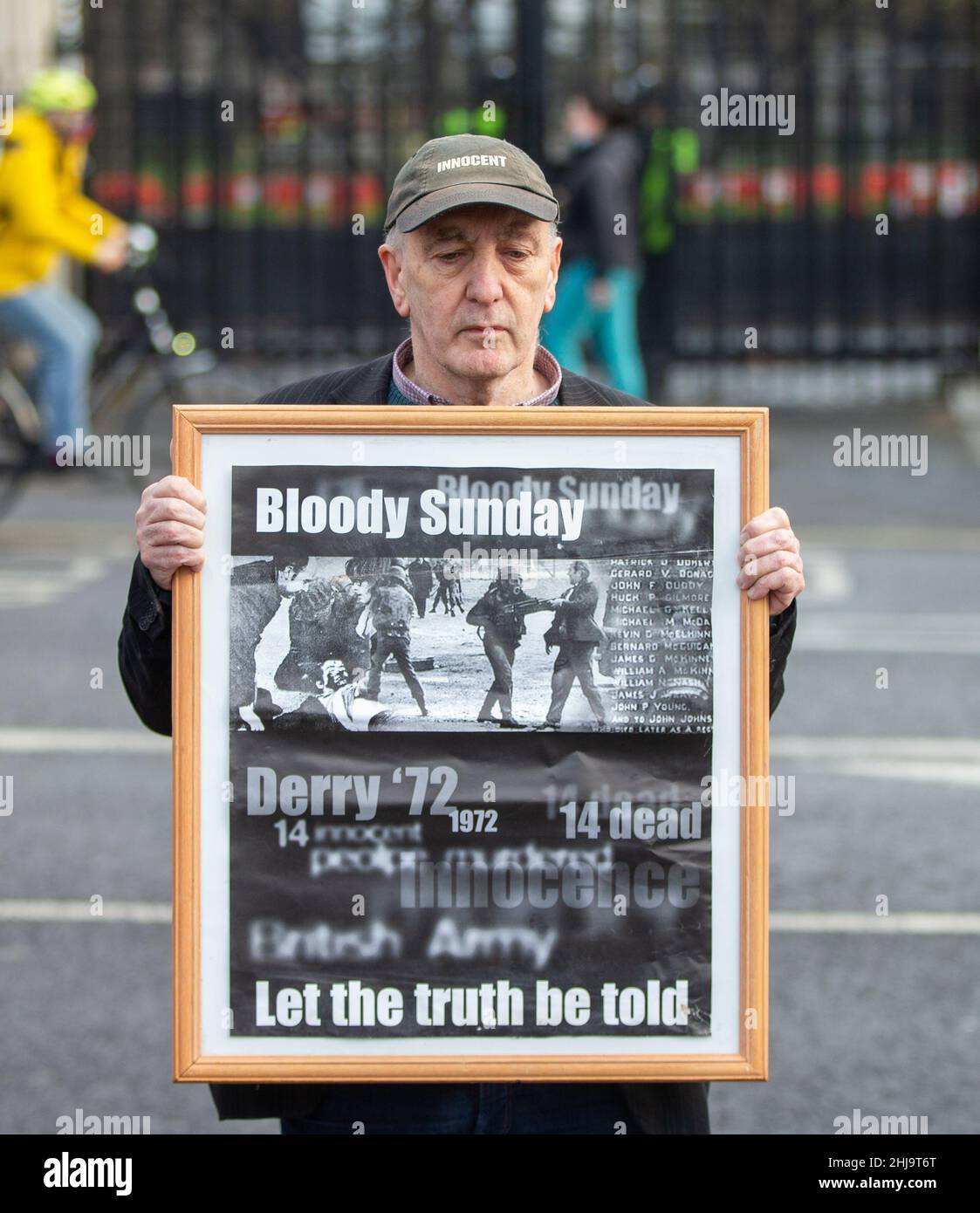 London, England, UK. 27th Jan, 2022. A vigil is held for the victims of