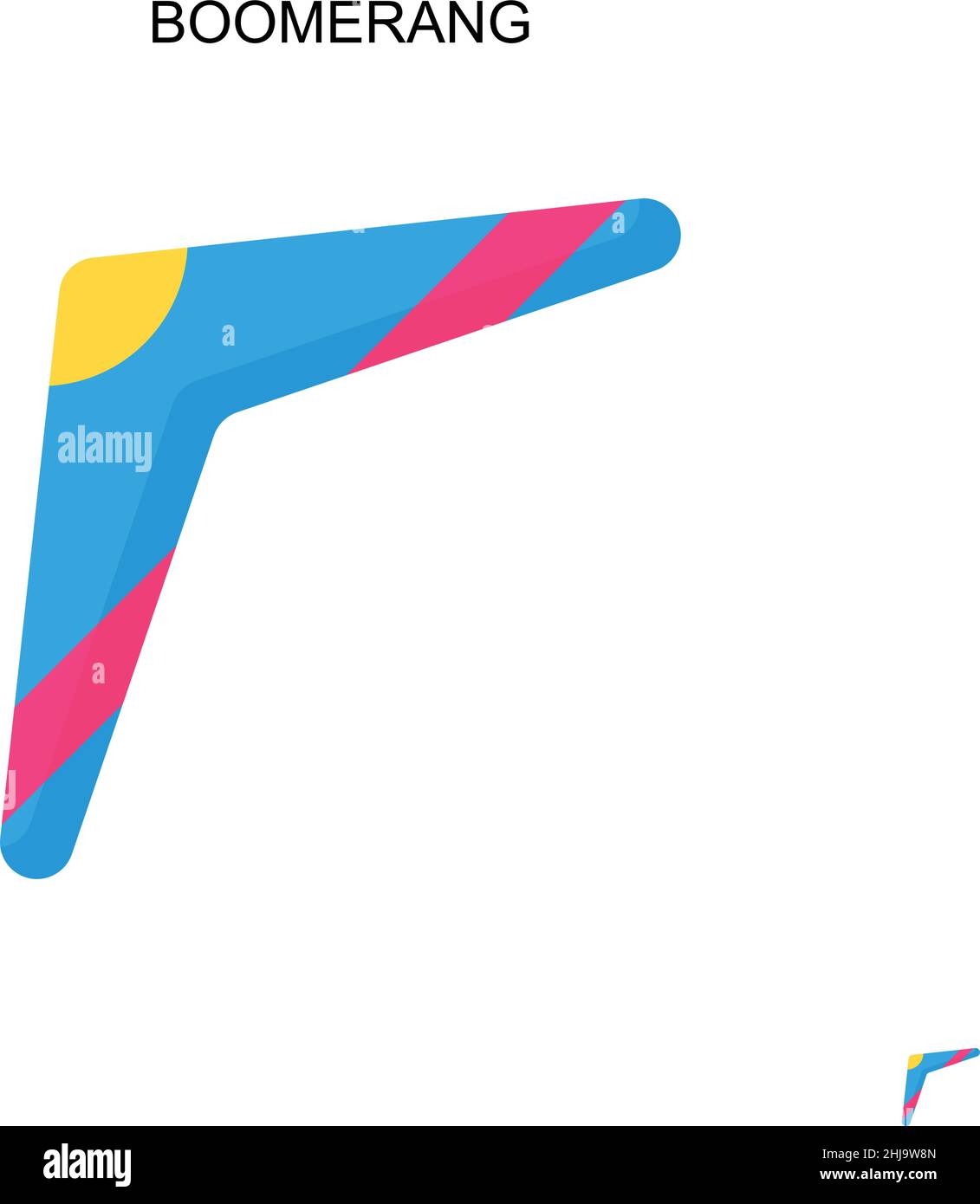 Boomerang Simple vector icon. Illustration symbol design template for ...