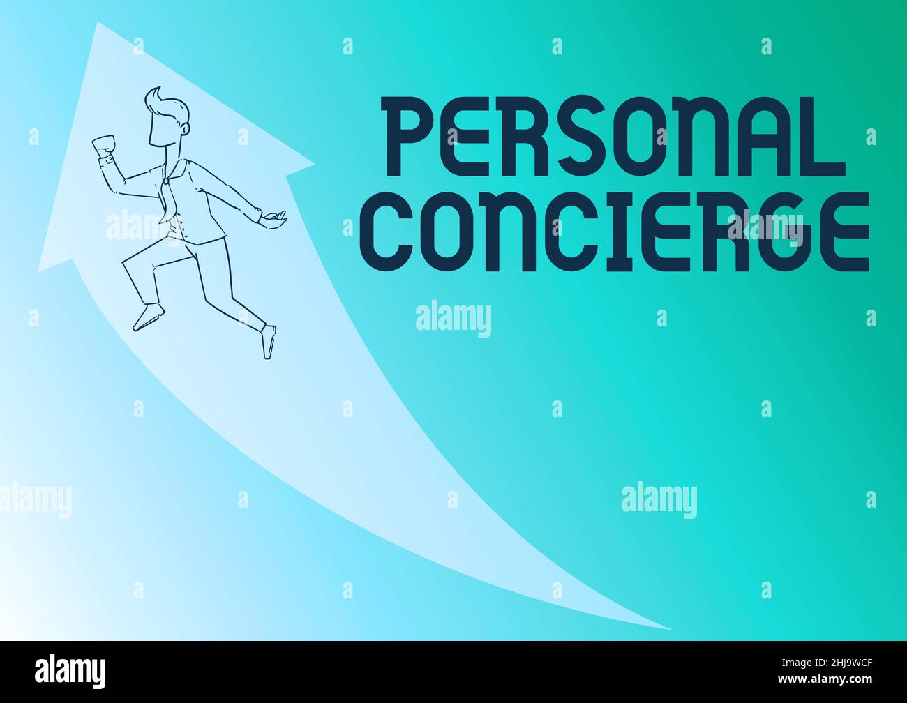 Inspiration showing sign Personal Concierge. Concept meaning someone who  will make arrangements or run errands Illustration Of Happy Businessman  Stock Photo - Alamy