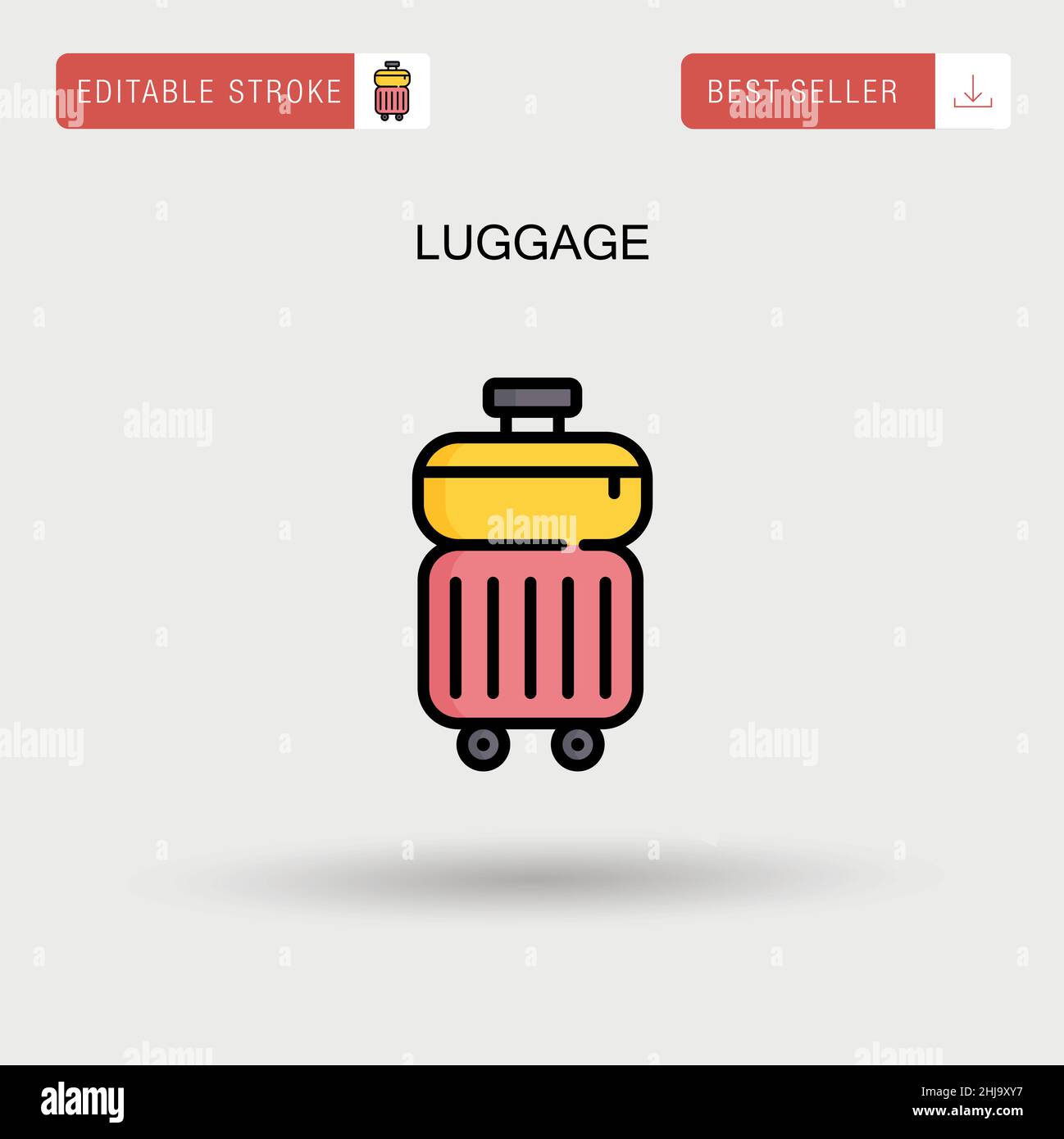 Luggage Simple vector icon. Stock Vector