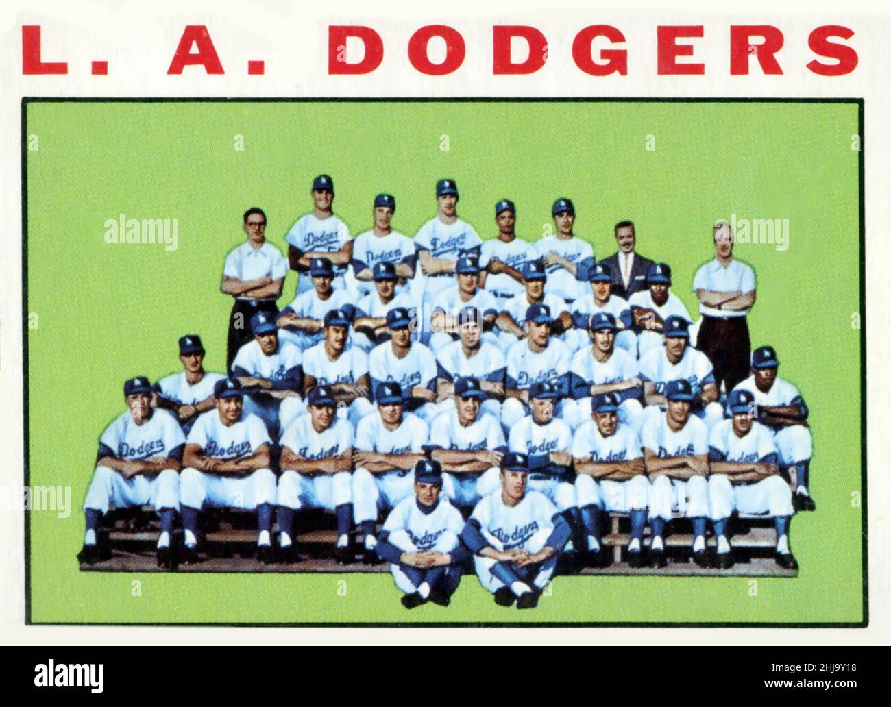 Topps 1964 Los Angeles Dodgers team card Stock Photo