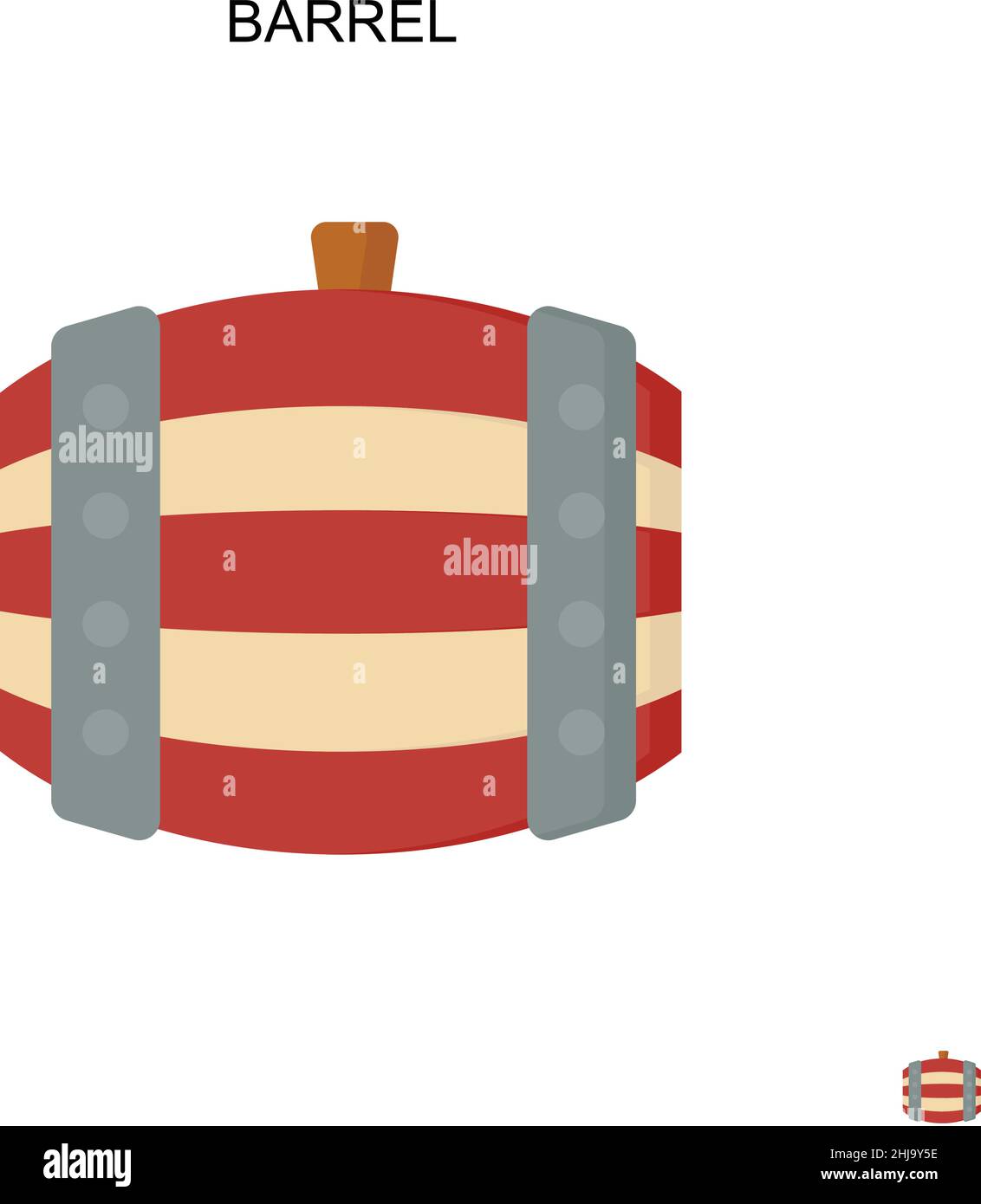 Barrel Simple vector icon. Illustration symbol design template for web ...