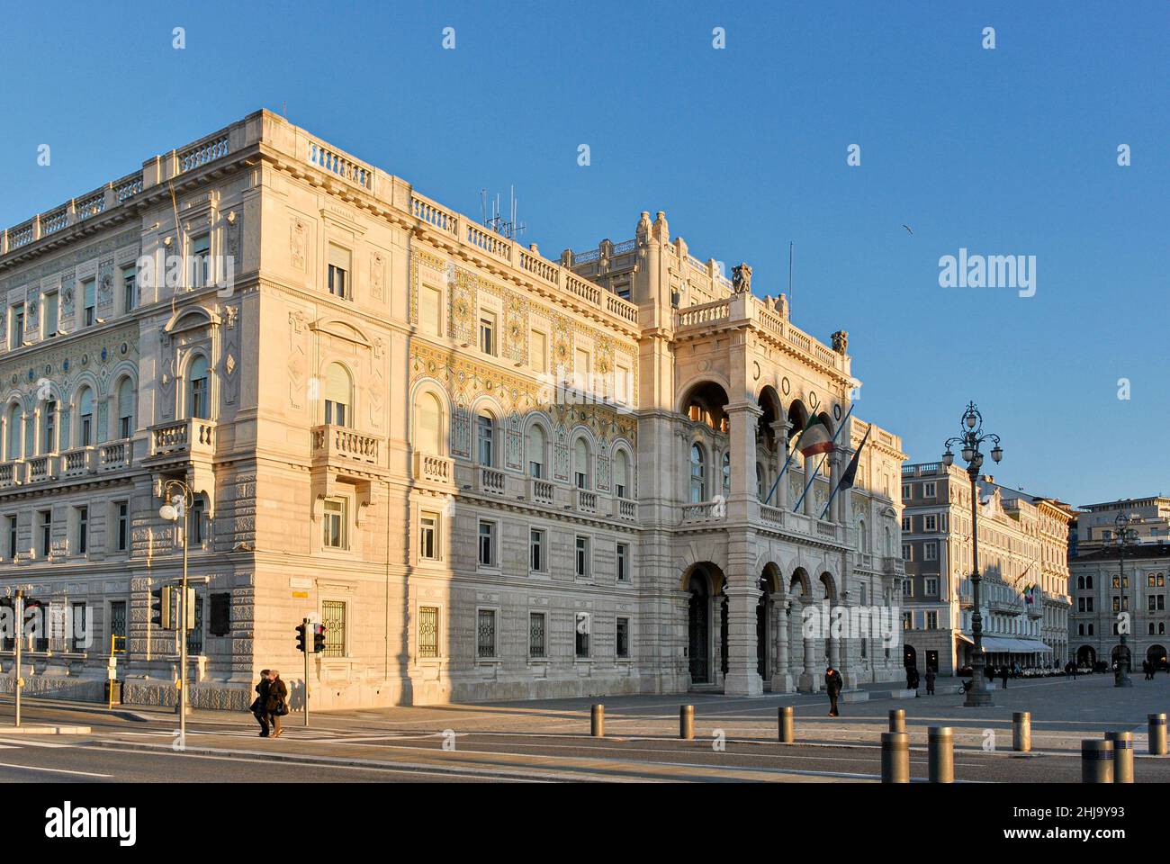 Building called Palazzo della Prefettura or Palazzo del Governo in Trieste (Friuli-Venezia Giulia, Italy) Stock Photo
